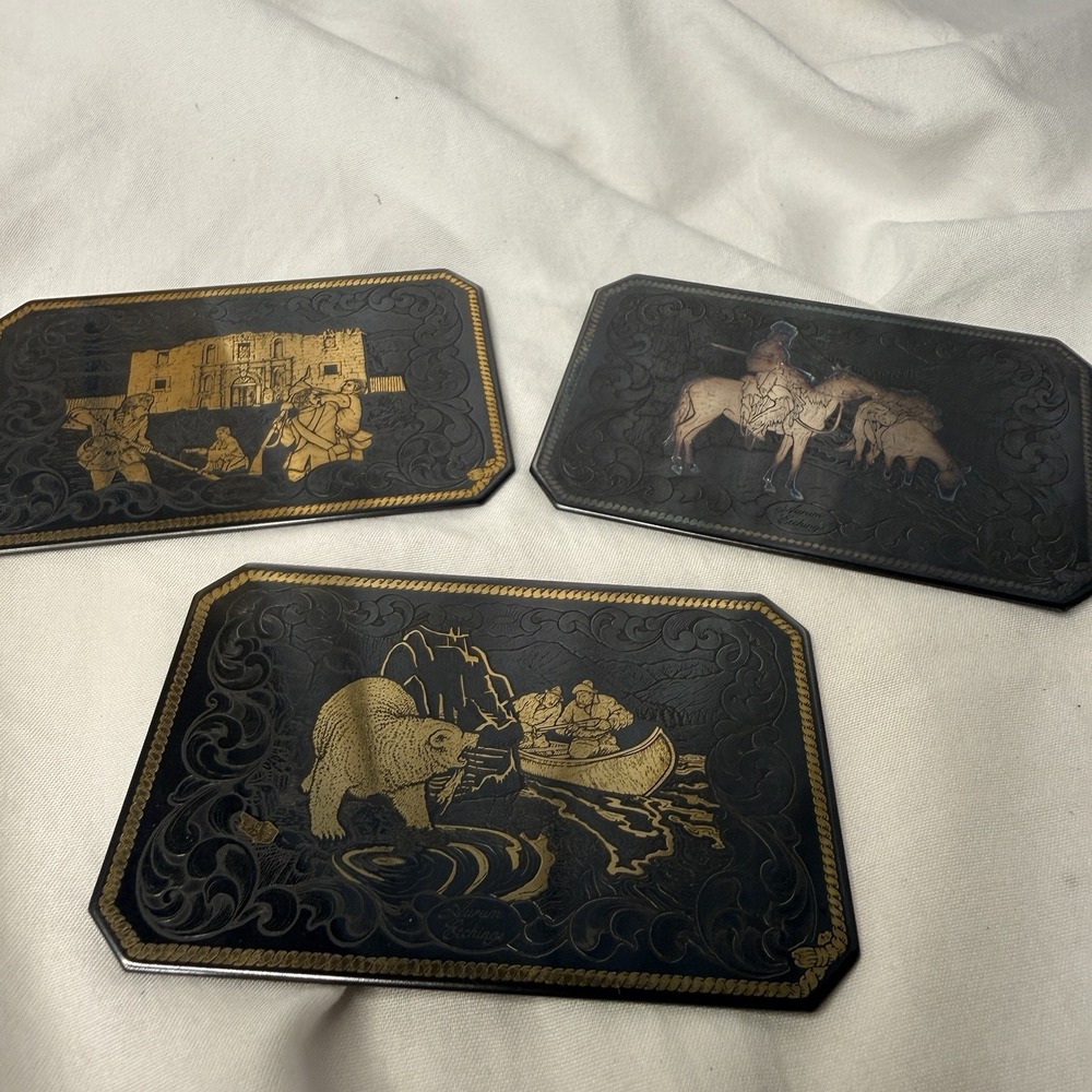 Vintage Belt Buckle Face Plates Buckle Fronts Craft Lot Western Native American